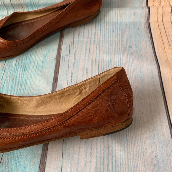 Brown Leather Frye Ballet Flats - Picture 5 of 10